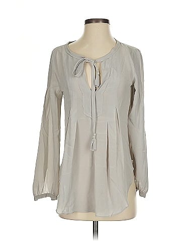 Calypso St. Barth Long Sleeve Silk Top (view 1)