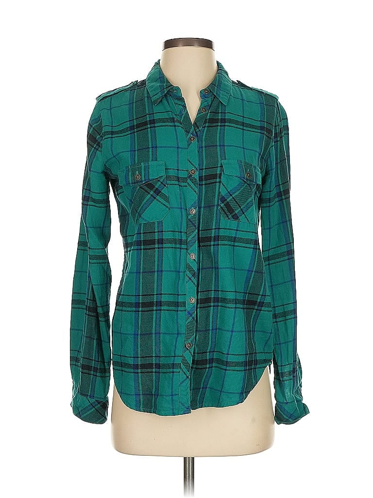 Pre-owned C&c California Long Sleeve Button Down Shirt In Blue