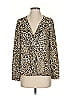 Drew 100% Polyester Animal Print Gold Long Sleeve Blouse Size S - photo 1