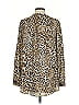 Drew 100% Polyester Animal Print Gold Long Sleeve Blouse Size S - photo 2