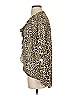 Drew 100% Polyester Animal Print Gold Long Sleeve Blouse Size S - photo 5
