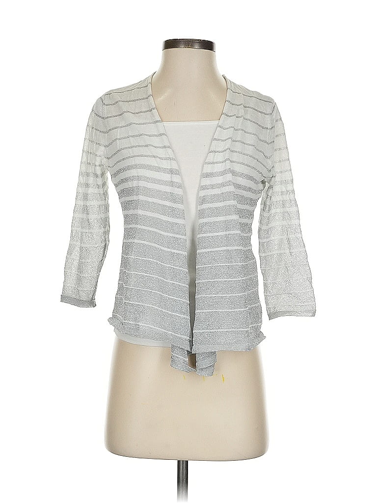 Click to view more detailed imagery on our partner's website Pre-owned Chico's Cardigan Sweater In Silver