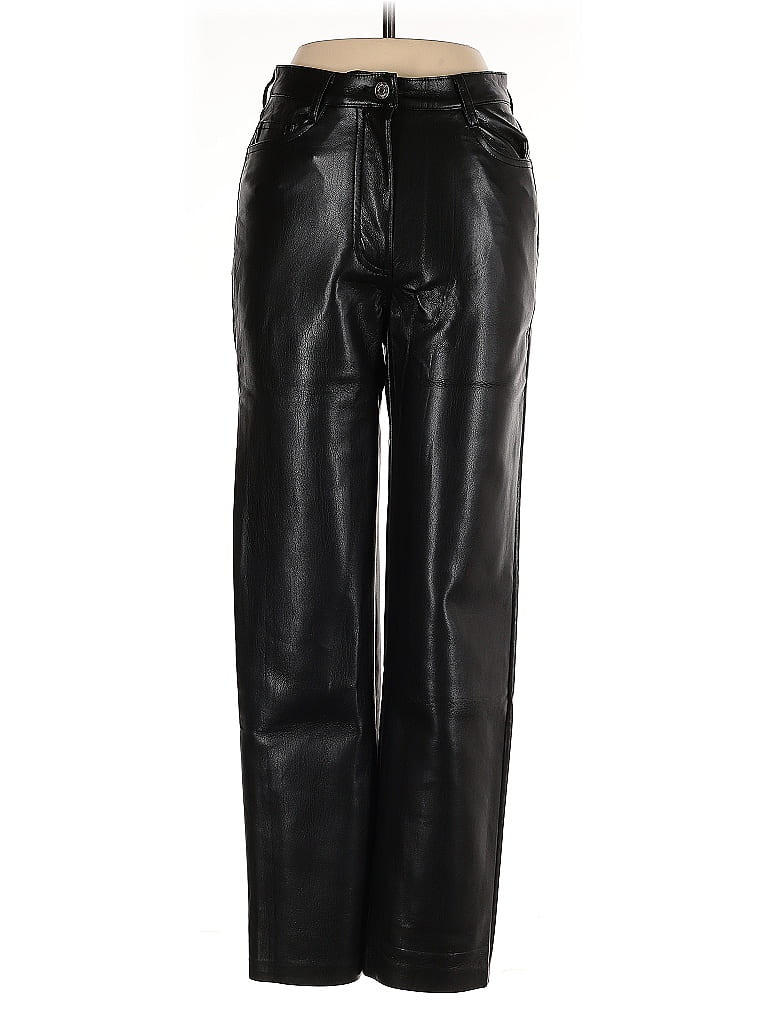 Pre-owned Wilfred Faux Leather Pants In Black