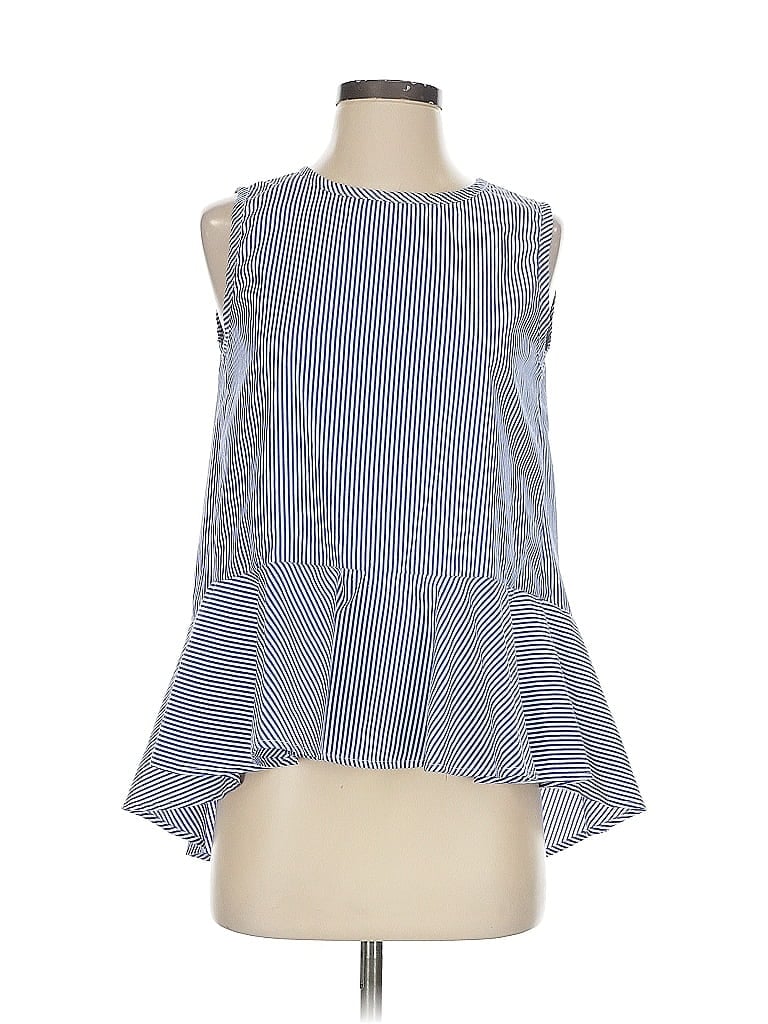 Pre-owned English Factory Sleeveless Blouse In Blue