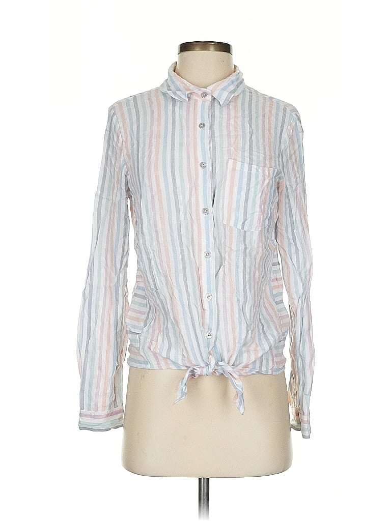 Pre-owned Tribal Jeans Long Sleeve Blouse In White