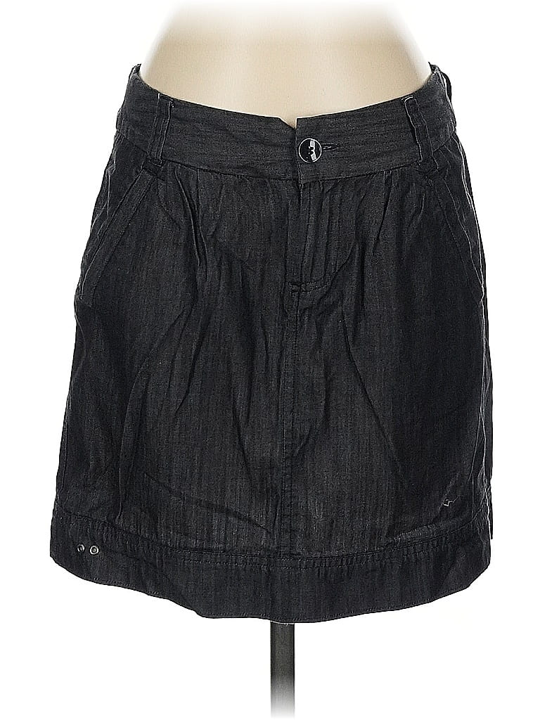 Pre-owned Converse One Star Denim Skirt In Black