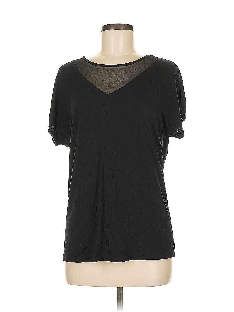 Pre-owned Tahari Short Sleeve T-shirt In Black