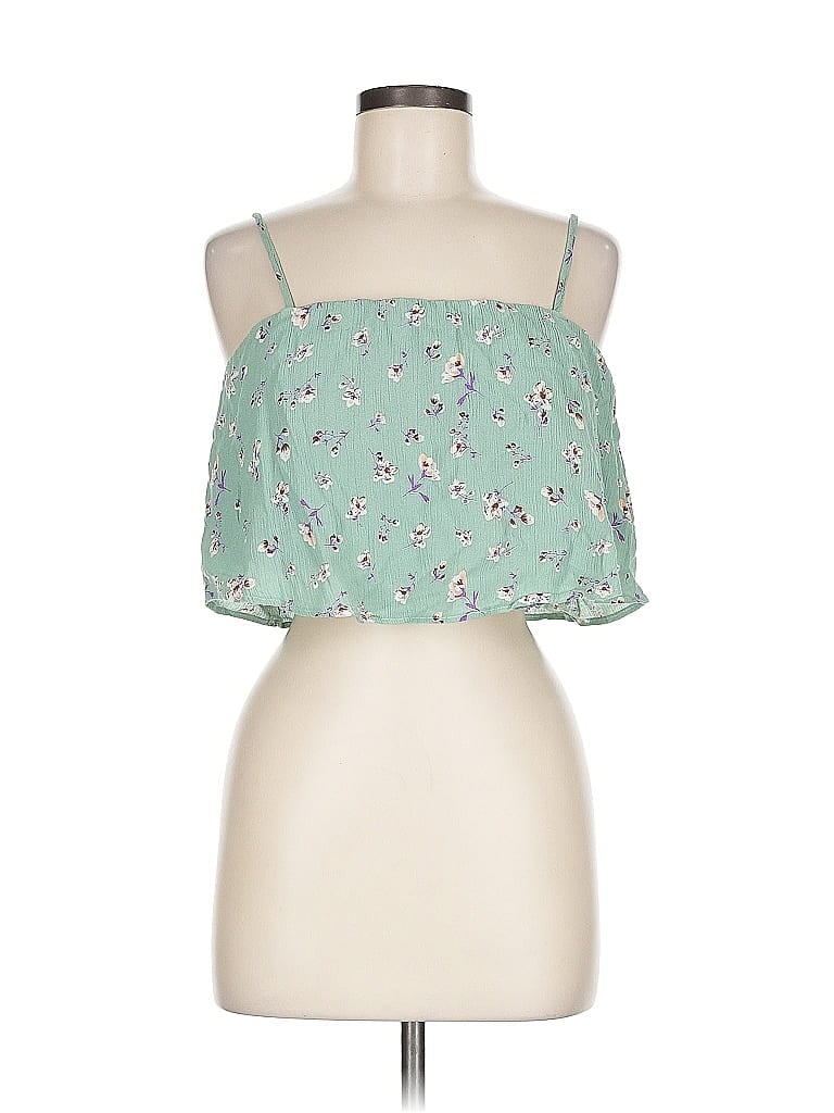 Pre-owned Paradise Sleeveless Blouse In Green