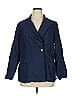 DG^2 by Diane Gilman Solid Blue Blazer Size 1X - photo 1