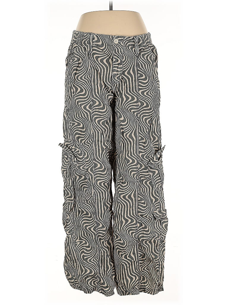 AG Womens Gray Animal Print Cropped Pants main image 0