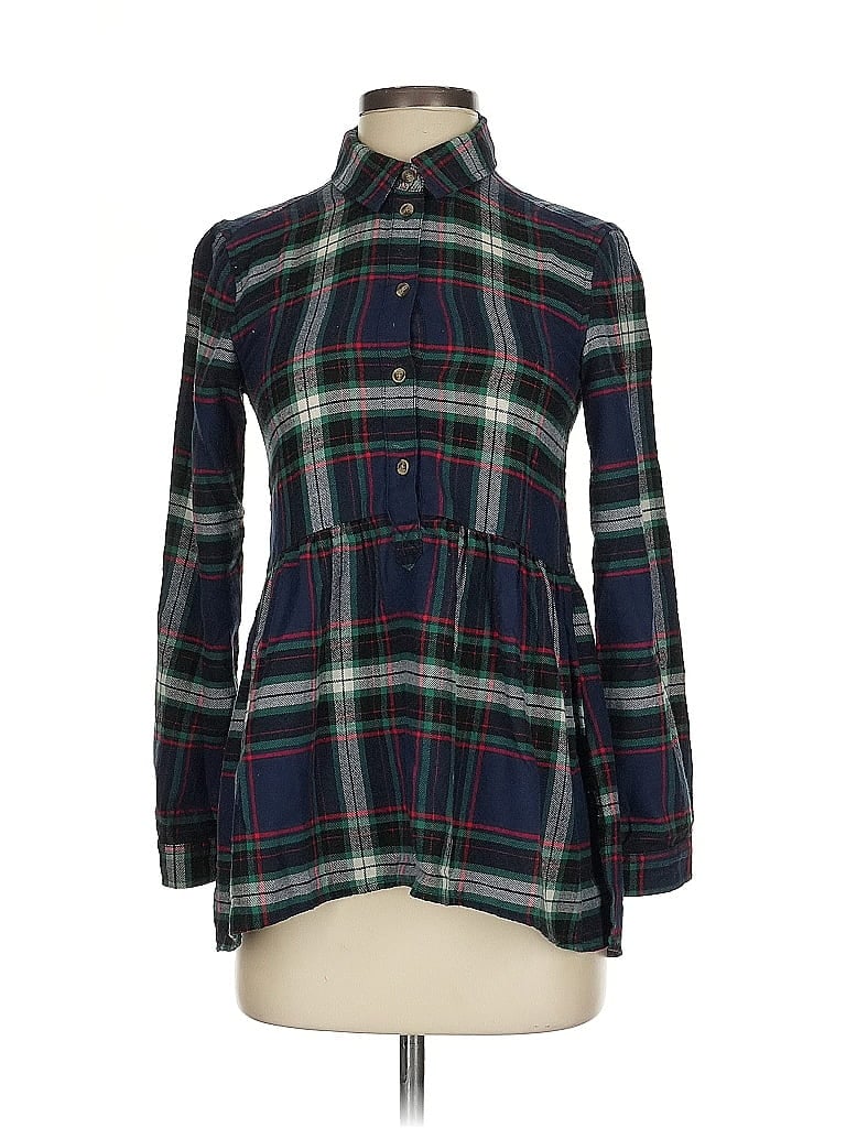 Pre-owned American Eagle Outfitters Long Sleeve Button Down Shirt In Blue