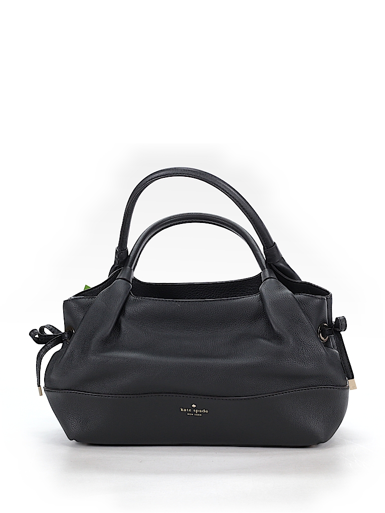 Kate Spade New York 100% Leather Solid Black Leather Tote One Size - 51 ...