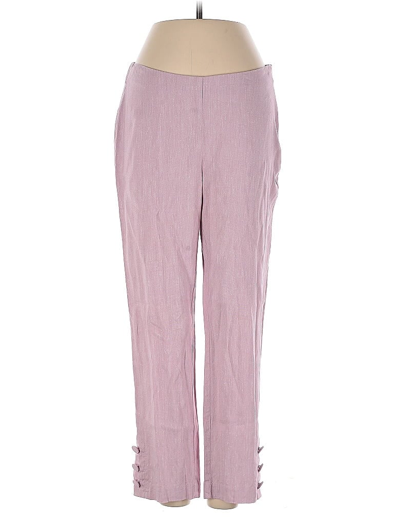 Pre-owned Jjill Linen Pants In Pink