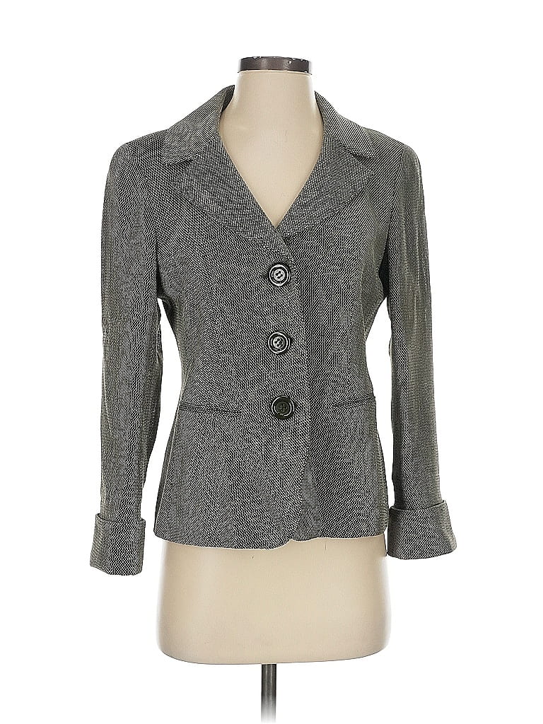 Pre-owned Lafayette 148 Blazer Jacket In Gray