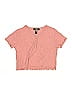 Aqua Tweed Pink Short Sleeve Henley Size 9 - photo 1