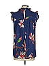 Bucketlist Blue Short Sleeve Blouse Size 1 - photo 2