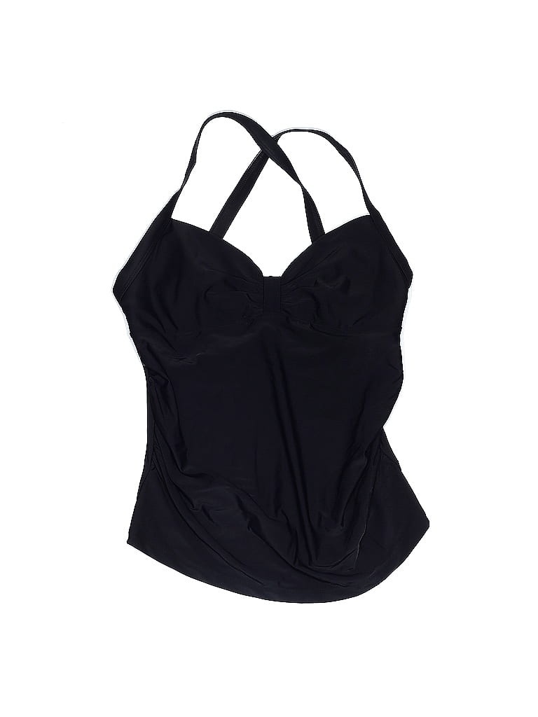 Seraphine Solid Black Swimsuit Top Size S - photo 1