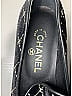 Chanel Argyle Black Velvet Diamond CC Patterned Moccasin Loafers Size EU 37 1/2 - photo 7