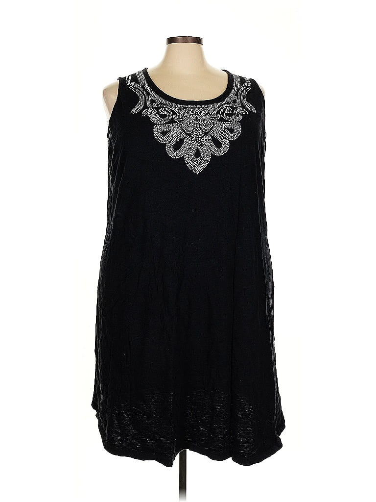 Catherines 100% Cotton Black Cocktail Dress Size 3X - photo 1