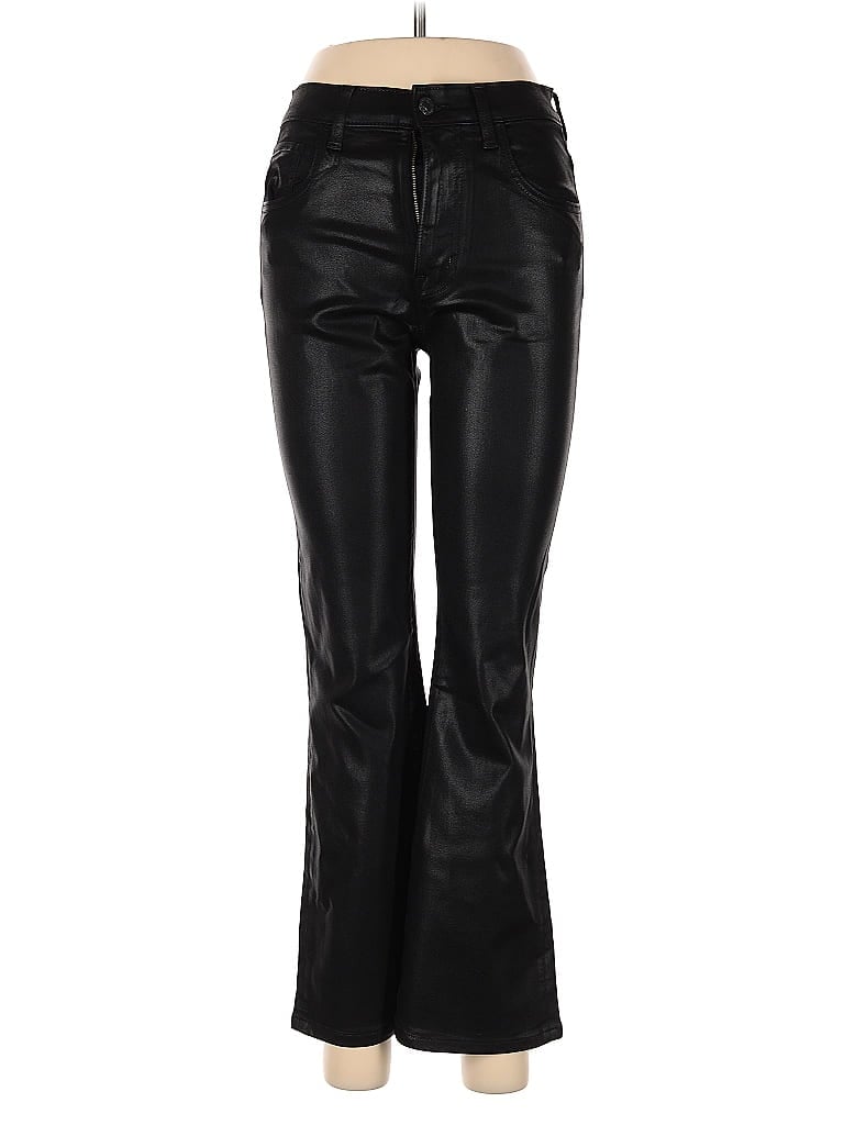 Pre-owned Current Elliott Faux Leather Pants In Black