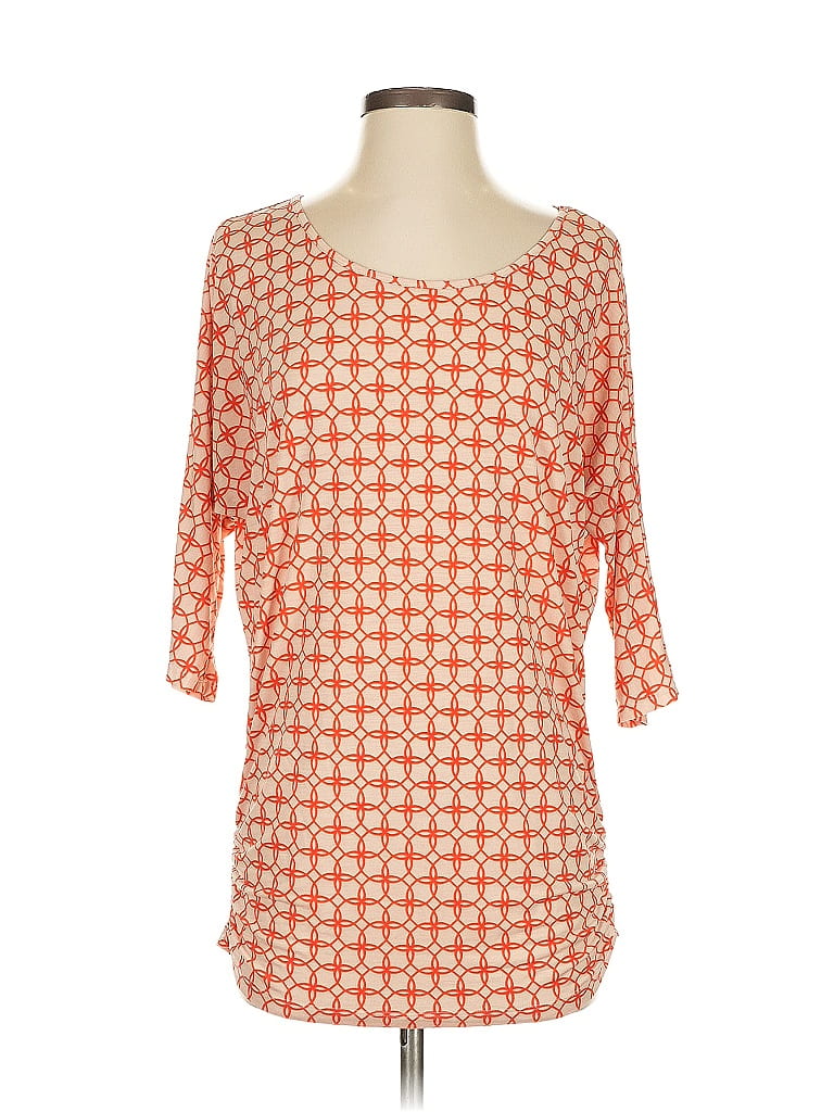 Pre-owned 41hawthorn 3/4 Sleeve Blouse In Orange