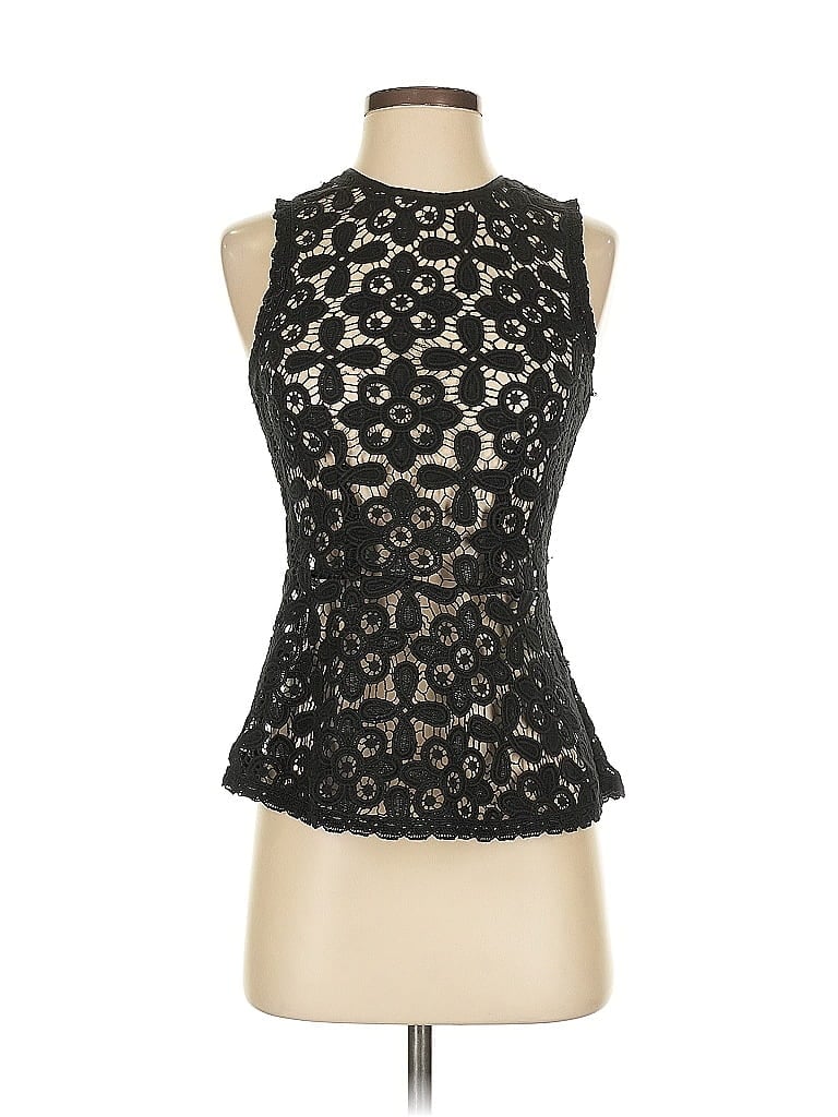 Pre-owned Intermix Sleeveless Blouse In Black