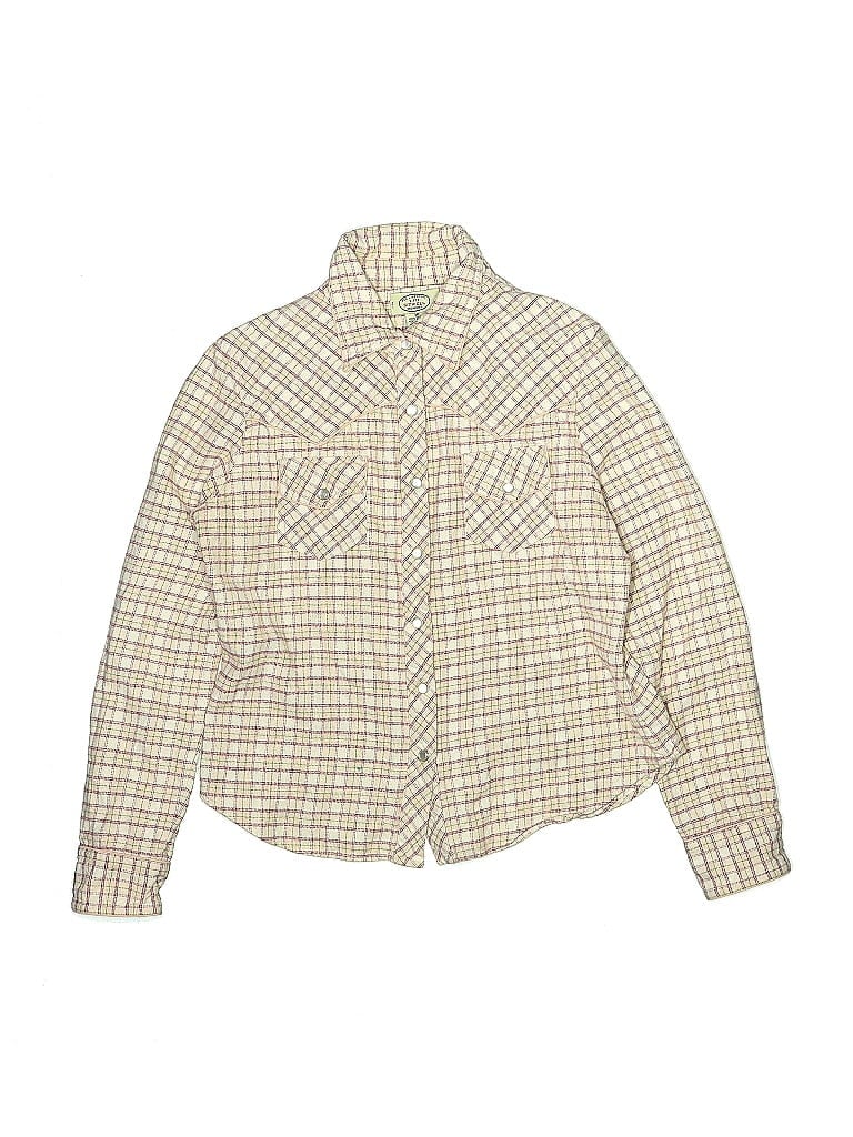 Pre-owned Assorted Brands Kids' Long Sleeve Button Down Shirt In Brown