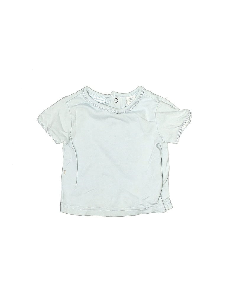 First Impressions 100% Cotton Teal Short Sleeve T-Shirt Size 0-3 mo - photo 1