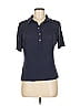 Three Dots Blue Short Sleeve Polo Size L - photo 1