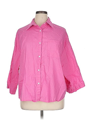 Berlook 3/4 Sleeve Button-Down Shirt (view 1)
