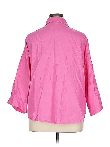 Berlook 3/4 Sleeve Button-Down Shirt (view 2)