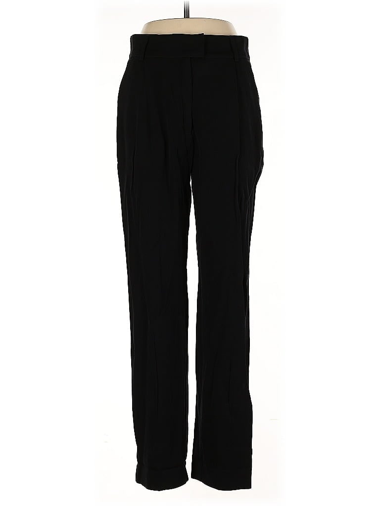 Caes Solid Black Wool Pants Size XS - photo 1