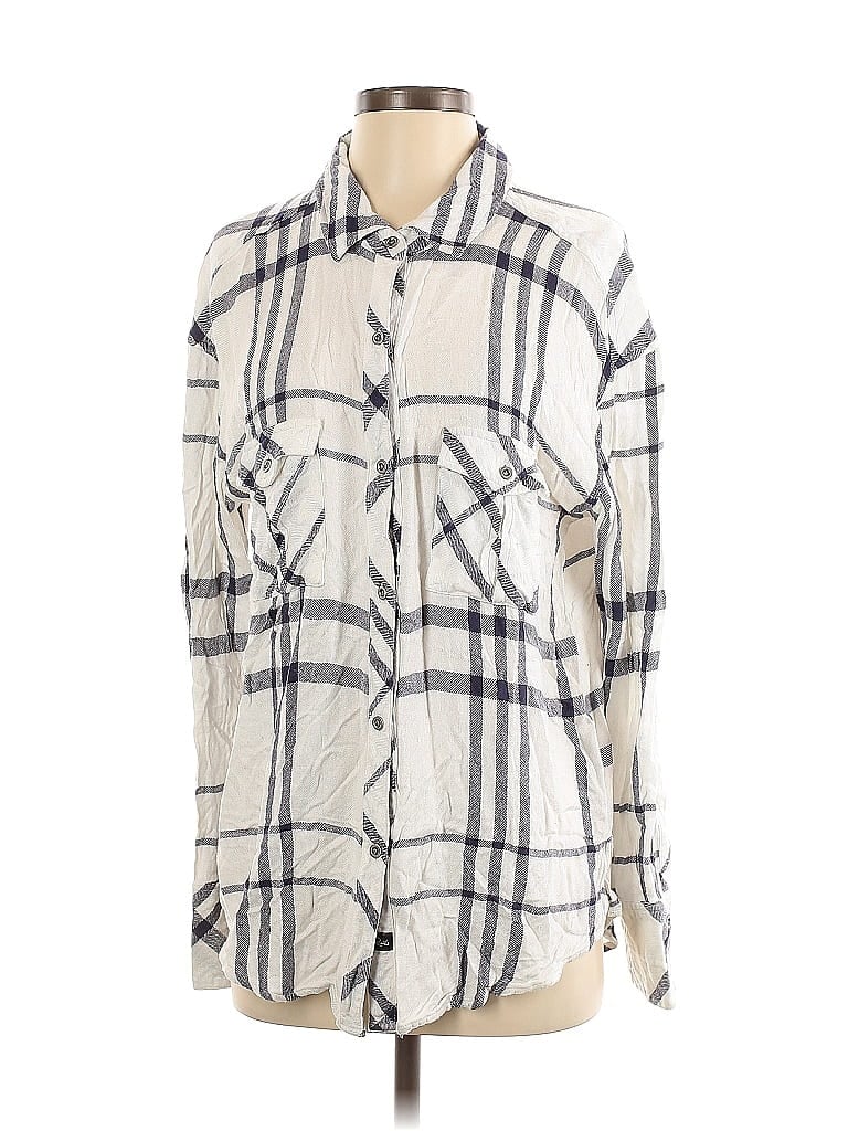 Pre-owned Rails Long Sleeve Button Down Shirt In White
