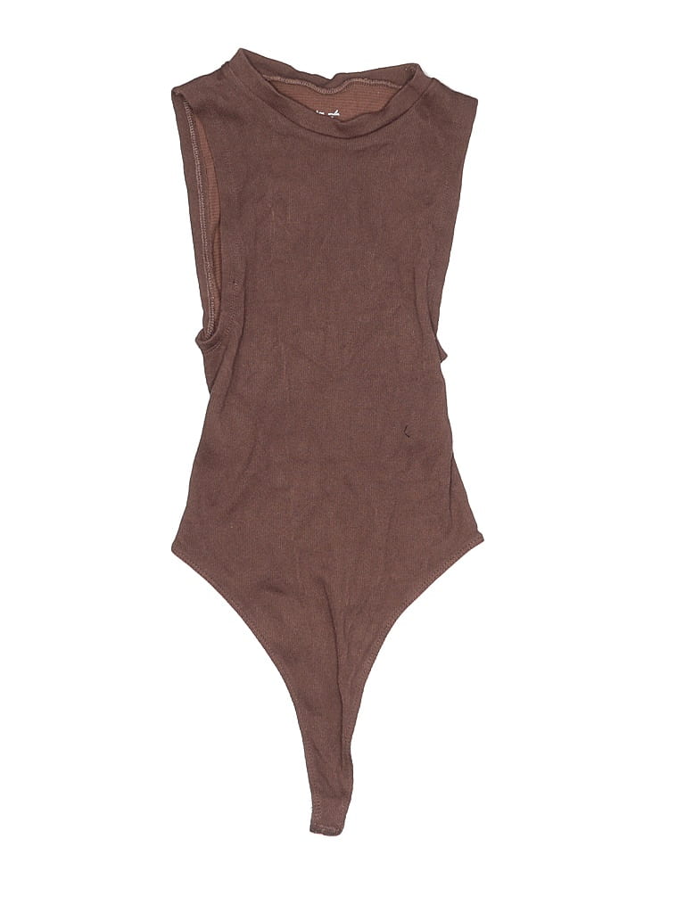 Out From Under Solid Brown Bodysuit Size XS - photo 1