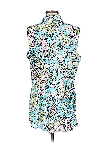 Intro Sleeveless Button-Down Shirt (view 2)