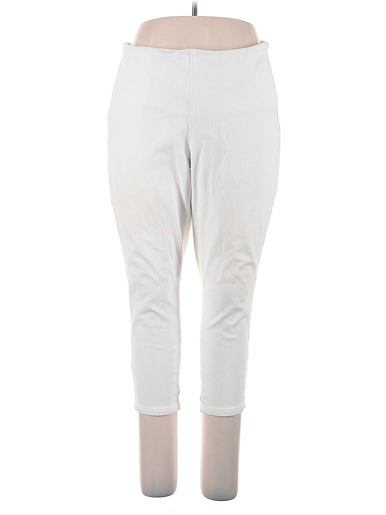 Belle By Kim Gravel Solid Ivory Casual Pants Size 16 - photo 1