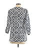 A Pea in the Pod Blue White 3/4 Sleeve Silk Top Size M - photo 2