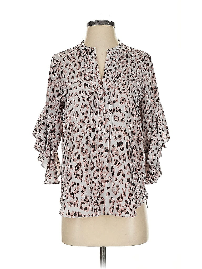 Pre-owned Vince Camuto 3/4 Sleeve Blouse In Brown