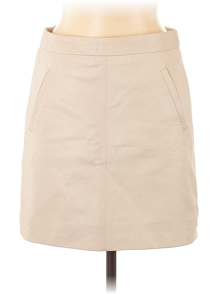 J.Crew Collection 100% Leather Solid Tan Leather Skirt Size 2 - photo 1