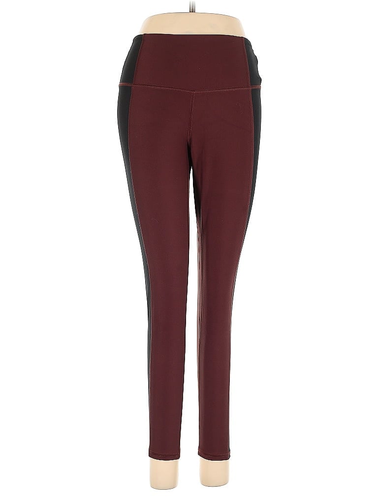 YPB Color Block Burgundy Active Pants Size M - photo 1