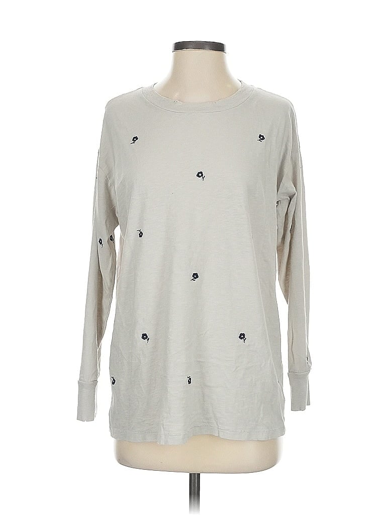 Pre-owned Aerie Long Sleeve T-shirt In Brown