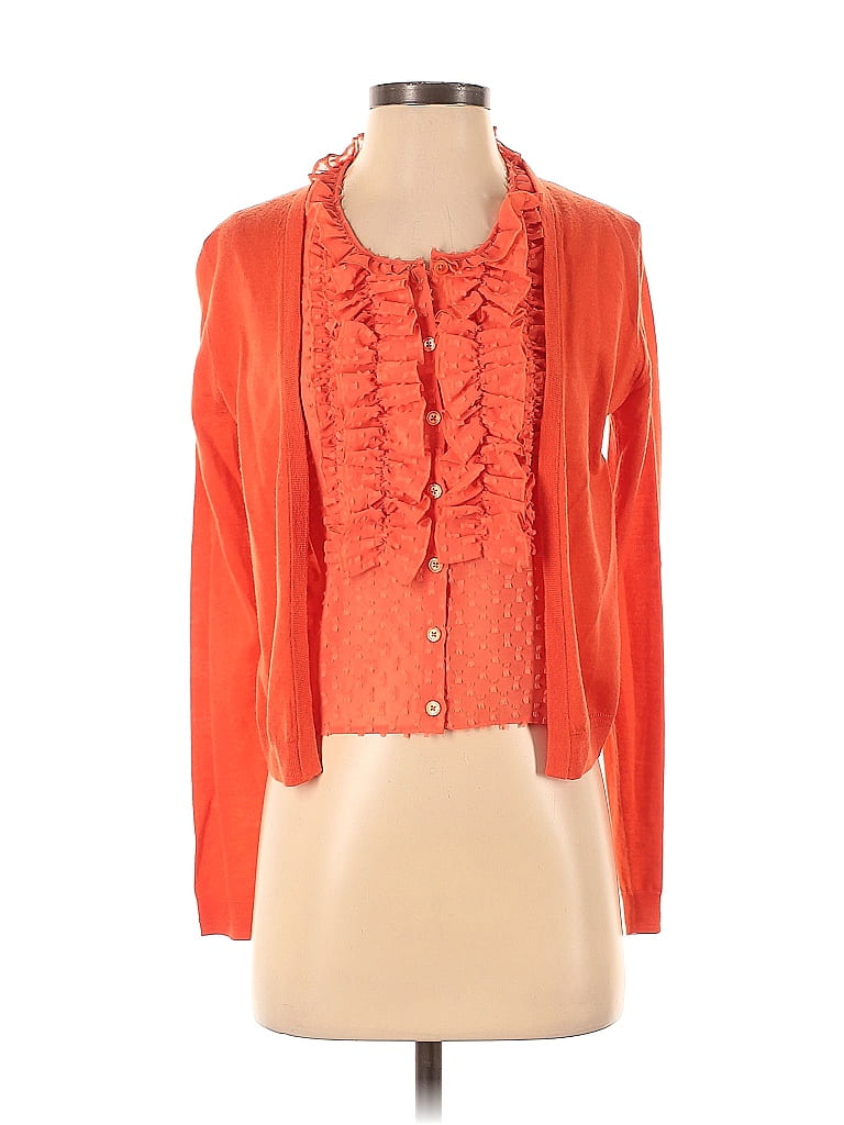 Pull Cardigan J.Crew Jackie - Taille XS - Couleur Orange - Occasion Très Bon état