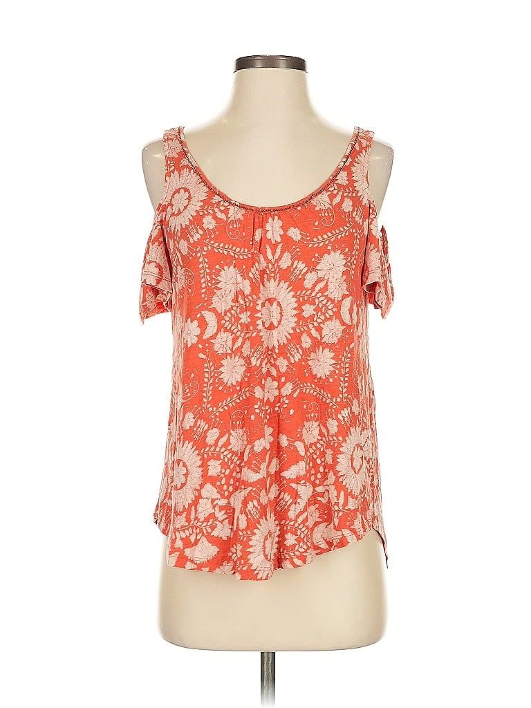 Pre-owned Lucky Brand Sleeveless Blouse In Orange