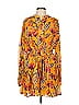 A.L.C. 100% Silk Print Yellow Casual Dress Size 10 - photo 1