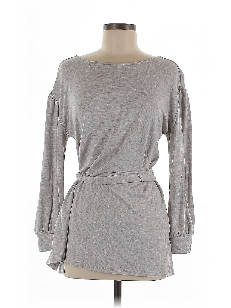 Ann Taylor Factory Gray Long Sleeve Top Size M - photo 1