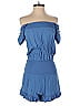 Skemo 100% Rayon Solid Blue Romper Size XS - photo 1