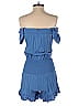 Skemo 100% Rayon Solid Blue Romper Size XS - photo 2
