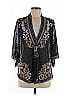 Hale Bob 100% Silk Black 3/4 Sleeve Silk Top Size M - photo 1