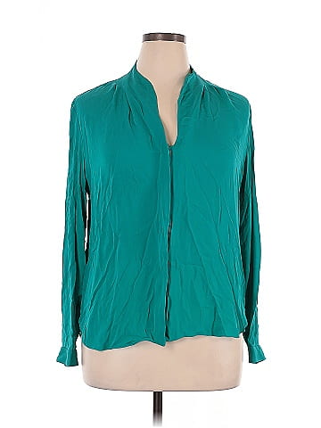 Elie Tahari Long Sleeve Silk Top (view 1)
