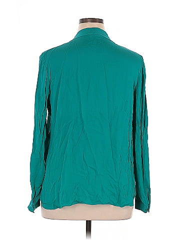 Elie Tahari Long Sleeve Silk Top (view 2)